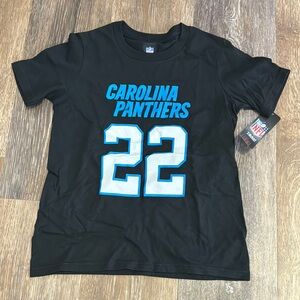 Carolina Panthers Black T-Shirt #22 McCaffrey